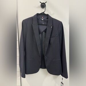 Blue and White Polk a Dot Tommy Hilfiger Blazer - Size 16